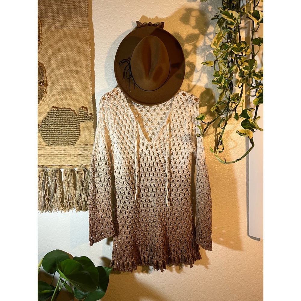 Woven Knit Ombré Dress